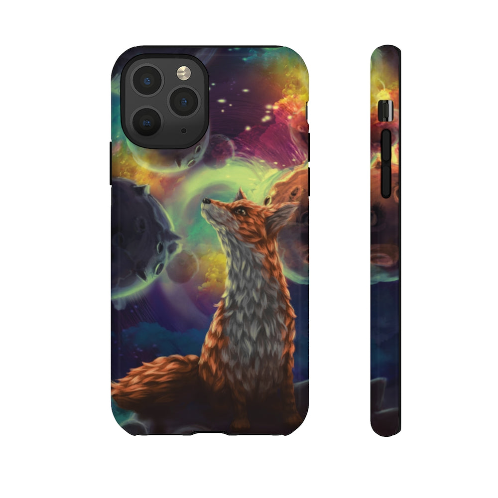 Space Fox Watercolor Painting Phone Case