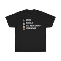 Load image into Gallery viewer, Astronomer Relationship Status Shirt black

