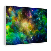 Load image into Gallery viewer, Green &amp; Blue Nebula Canvas Print
