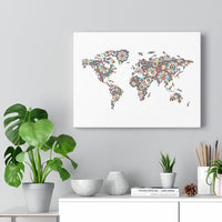 Load image into Gallery viewer, Colorful Earth Mosaic Canvas Print
