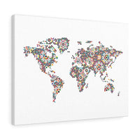 Load image into Gallery viewer, Colorful Earth Mosaic Canvas Print

