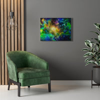 Load image into Gallery viewer, Green &amp; Blue Nebula Canvas Print
