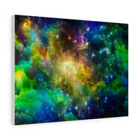 Load image into Gallery viewer, Green &amp; Blue Nebula Canvas Print
