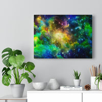 Load image into Gallery viewer, Green &amp; Blue Nebula Canvas Print
