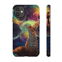 Load image into Gallery viewer, Space Fox Watercolor Painting Phone Case
