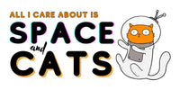 Load image into Gallery viewer, All I Care About is Space and Cats Mug
