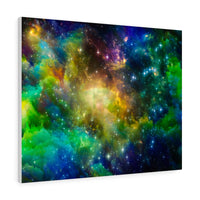 Load image into Gallery viewer, Green &amp; Blue Nebula Canvas Print

