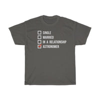 Load image into Gallery viewer, Astronomer Relationship Status Shirt grey
