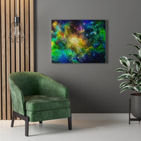 Load image into Gallery viewer, Green &amp; Blue Nebula Canvas Print
