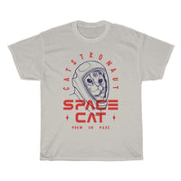 Load image into Gallery viewer, space cat graphic tee ice grey
