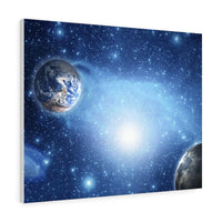 Load image into Gallery viewer, Glowing Blue Galaxy Canvas Print
