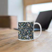 Load image into Gallery viewer, Rockets &amp; Moons Doodle Mug 11oz.
