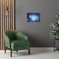 Load image into Gallery viewer, Glowing Blue Galaxy Canvas Print
