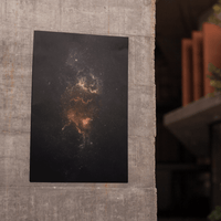 Load image into Gallery viewer, Golden Nebula Poster, Premium Matte Finish.
