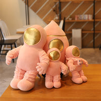 Load image into Gallery viewer, Plush Astronaut and Rocket Ship Stuffed Toys
